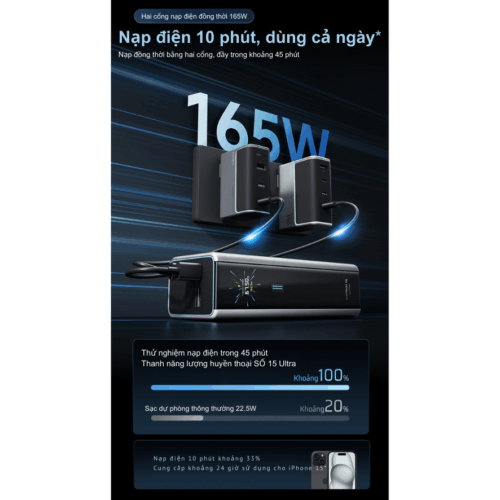 Pin dự phòng Cuktech No.15 Ultra 20000mAH 210W PD3– PB200U - Hình ảnh 11