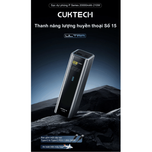 Pin dự phòng Cuktech No.15 Ultra 20000mAH 210W PD3– PB200U - Hình ảnh 8
