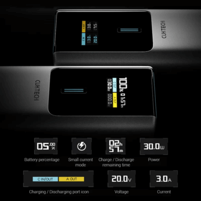 Pin sạc dự phòng Cuktech No.10 Power Bank 10.000mAh 150W (PB100P) - Trải nghiệm tốc độ sạc chưa từng có với <strong>Cuktech No.10 Power Bank 10.000mAh 150W</strong> (PB100P), viên pin dự phòng nhỏ gọn nhưng sở hữu sức mạnh bùng nổ. Đây là sản phẩm duy nhất trên thị trường hỗ trợ sạc siêu nhanh Mi Turbo Charge lên đến 120W qua cổng USB-A, sạc đầy Xiaomi 13 Pro chỉ trong 19 phút. Không chỉ vậy, cổng USB-C còn cung cấp công suất PD 100W mạnh mẽ, đủ sức nạp năng lượng cho cả MacBook Pro và các dòng laptop khác. Với dung lượng 10.000mAh, thiết kế hình trụ độc đáo và màn hình màu TFT hiển thị thông số chi tiết, <strong>Cuktech No.10 Power Bank 10.000mAh 150W</strong> là giải pháp năng lượng đỉnh cao, là "vũ khí bí mật" cho các tín đồ công nghệ, đặc biệt là người dùng hệ sinh thái Xiaomi.