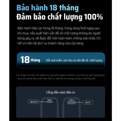 Pin sạc dự phòng Cuktech 10.000mAh Power Bank 30W (PB100S) - Hình ảnh 9