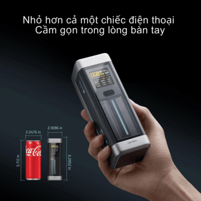 Pin sạc dự phòng Cuktech 20 Power Bank 25.000mAh 210W (P23) - Phá vỡ mọi giới hạn, <strong>Cuktech 20 Power Bank 25.000mAh 210W</strong> (P23) không chỉ là pin dự phòng, mà là một trạm sạc di động đích thực. Với dung lượng khủng 25.000mAh và tổng công suất đầu ra lên đến 210W, sản phẩm sẵn sàng cung cấp năng lượng cho mọi thiết bị của bạn. Cổng USB-C1 tiên phong với công nghệ PD3.1, cung cấp công suất 140W mạnh mẽ để sạc cho cả MacBook Pro 16". Thiết kế trong suốt độc đáo theo phong cách Cyberpunk, kết hợp với màn hình màu TFT hiển thị thông số chi tiết, mang đến trải nghiệm đẳng cấp. Ba cổng sạc đa dụng, khả năng sạc lại siêu tốc 110W và tiêu chuẩn an toàn bay, <strong>Cuktech 20 Power Bank 25.000mAh 210W</strong> là sự lựa chọn không thể thay thế cho các chuyên gia sáng tạo và tín đồ công nghệ.