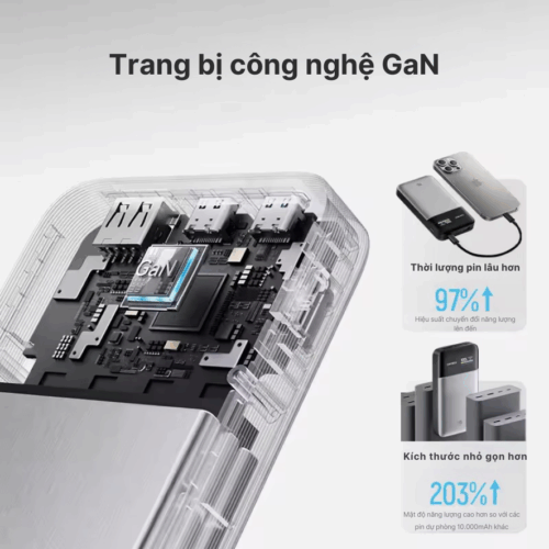 Pin sạc dự phòng Cuktech 15 Air Power Bank 15.000mAh 100W (PB150S) - Hình ảnh 4