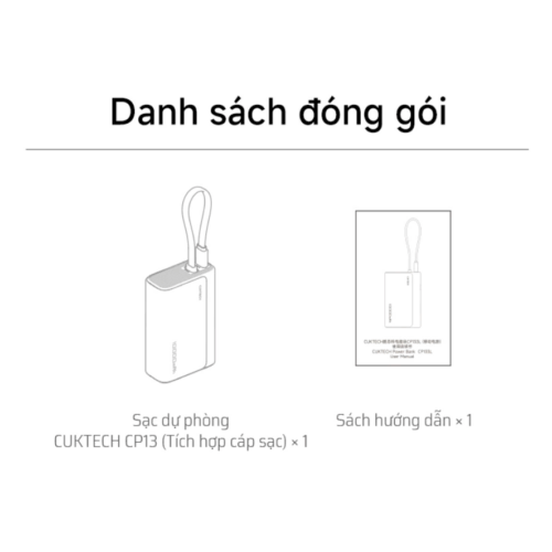 Pin sạc dự phòng Cuktech CP13 10.000mAh Power Bank 33W (LPB100) - Hình ảnh 2