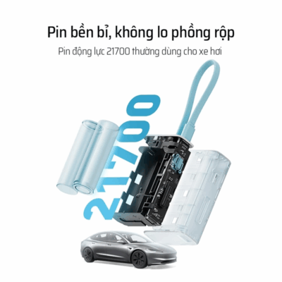 Pin sạc dự phòng Cuktech CP13 10.000mAh Power Bank 33W (LPB100) - Nói lời tạm biệt với những sợi cáp sạc rối rắm! <strong>Cuktech CP13 10.000mAh Power Bank 33W</strong> (LPB100) là giải pháp năng lượng "tất cả trong một" mà bạn hằng mong đợi. Tích hợp sẵn một sợi cáp Type-C sạc nhanh, sản phẩm mang đến sự tiện lợi tối đa, chỉ cần lấy ra và sạc. Với công suất đầu ra mạnh mẽ 33W, hỗ trợ đầy đủ các chuẩn sạc nhanh PD, PPS, QC, viên pin này dễ dàng nạp năng lượng tốc độ cao cho iPhone, Samsung và nhiều thiết bị khác. Thiết kế siêu nhỏ gọn, thời trang, kèm màn hình LED hiển thị pin chính xác, cùng khả năng sạc 3 thiết bị cùng lúc. <strong>Cuktech CP13 10.000mAh Power Bank 33W</strong> chính là người bạn đồng hành hoàn hảo, giúp bạn luôn kết nối mà không cần mang theo bất kỳ sợi cáp nào khác.