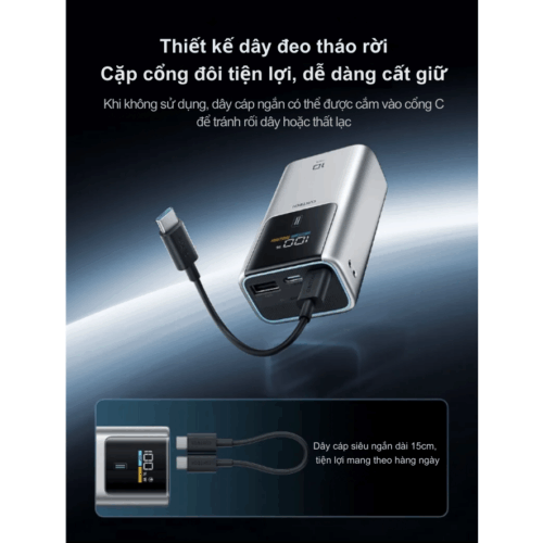 Cuktech No.10 Mini Power Bank 10.000mAh 55W (PB1055) - Hình ảnh 5