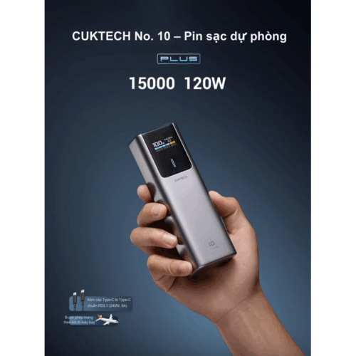 Pin sạc dự phòng Cuktech No.10 Plus Power Bank 15.000mAh 150W (PB150P) - Hình ảnh 3