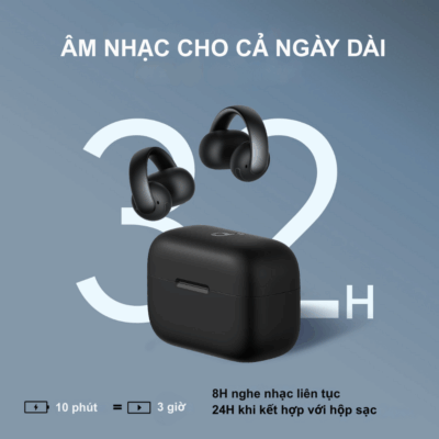 Tai nghe thể thao Anker Soundcore AeroClip A3388 - Thiết Kế Kẹp Tai Thoải Mái, Chống Nước IPX4, Âm Bass Mạnh Mẽ - Trải nghiệm sự tự do và thoải mái tuyệt đối với <strong>tai nghe thể thao Anker Soundcore AeroClip A3388</strong>. Với thiết kế kẹp tai mở độc đáo, sản phẩm mang lại cảm giác dễ chịu suốt ngày dài, lý tưởng cho mọi hoạt động từ tập luyện, chạy bộ đến làm việc. Tận hưởng chất âm vượt trội với âm bass mạnh mẽ được tăng cường bởi công nghệ BassUp độc quyền và màng loa titan 12mm. Chuẩn chống nước IPX4 giúp bạn an tâm luyện tập dưới mọi điều kiện thời tiết. Được trang bị <span class="css-1jxf684 r-bcqeeo r-1ttztb7 r-qvutc0 r-poiln3 r-1x3r274"><span class="css-1jxf684 r-bcqeeo r-1ttztb7 r-qvutc0 r-poiln3">Công nghệ </span></span><span class="css-1jxf684 r-bcqeeo r-1ttztb7 r-qvutc0 r-poiln3 r-b88u0q r-1x3r274"><span class="css-1jxf684 r-bcqeeo r-1ttztb7 r-qvutc0 r-poiln3"><span class="css-1jxf684 r-bcqeeo r-1ttztb7 r-qvutc0 r-poiln3 r-1x3r274">SweatGuard</span></span></span><span class="css-1jxf684 r-bcqeeo r-1ttztb7 r-qvutc0 r-poiln3 r-1x3r274"><span class="css-1jxf684 r-bcqeeo r-1ttztb7 r-qvutc0 r-poiln3 r-1x3r274"><span class="css-1jxf684 r-bcqeeo r-1ttztb7 r-qvutc0 r-poiln3"> của Anker là một lớp phủ nano chống thấm tiên tiến, giúp bảo vệ các linh kiện bên trong tai nghe khỏi mồ hôi, độ ẩm và các tác nhân ăn mòn khác. Công nghệ này đảm bảo tai nghe hoạt động bền bỉ trong các điều kiện khắc nghiệt như tập luyện thể thao, chạy bộ hoặc sử dụng dưới mưa nhẹ một giải pháp bảo vệ chống mồ hôi và nước được thiết kế đặc biệt cho các thiết bị âm thanh, như tai nghe không dây</span></span></span>. Công nghệ 4 micro tích hợp AI đảm bảo cuộc gọi luôn trong trẻo và rõ ràng, ngay cả trong môi trường ồn ào nhất. Đây chính là người bạn đồng hành không thể thiếu cho phong cách sống năng động của bạn.