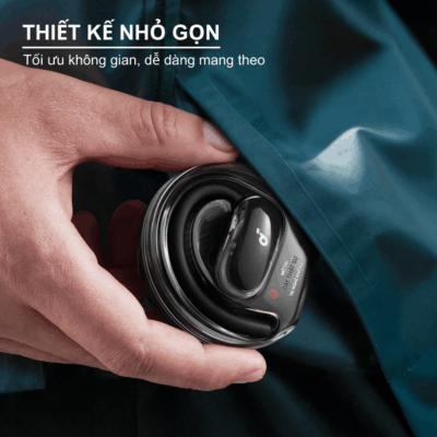 Tai nghe thể thao Anker Soundcore V40i - A3878, thiết kế trong suốt, chống nước IP55, trải nghiệm dễ chịu ấn tượng - <span class="ng-star-inserted">Trải nghiệm âm nhạc đỉnh cao cùng </span><strong class="ng-star-inserted"><span class="ng-star-inserted">Tai nghe thể thao Anker Soundcore V40i - A3878</span></strong><span class="ng-star-inserted">. Với thiết kế open-ear độc đáo, sản phẩm mang lại sự thoải mái vượt trội, giúp bạn vừa thưởng thức âm thanh sống động, vừa nhận biết môi trường xung quanh. Móc tai tùy chỉnh 4 mức độ đảm bảo vừa vặn hoàn hảo cho mọi kích thước tai, trong khi chuẩn chống nước IP55 và công nghệ SweatGuard </span>là một lớp phủ nano chống thấm tiên tiến giúp bảo vệ các linh kiện bên trong tai nghe khỏi mồ hôi, độ ẩm và các tác nhân ăn mòn khác. Công nghệ này đảm bảo tai nghe hoạt động bền bỉ trong các điều kiện khắc nghiệt như tập luyện thể thao, chạy bộ hoặc sử dụng dưới mưa nhẹ, <span class="ng-star-inserted">giúp bạn tự tin vận động trong mọi điều kiện thời tiết. </span><span class="ng-star-inserted">Công nghệ BassUp độc quyền cùng màng loa lớn 16x13mm mang đến âm bass sâu lắng, mạnh mẽ, biến mỗi buổi tập luyện thành một màn trình diễn âm nhạc đầy hứng khởi.</span><span class="ng-star-inserted"> Đàm thoại rõ nét với 4 micro tích hợp AI, đây chính là người bạn đồng hành lý tưởng cho mọi hoạt động thể thao và cuộc sống năng động của bạn.</span>