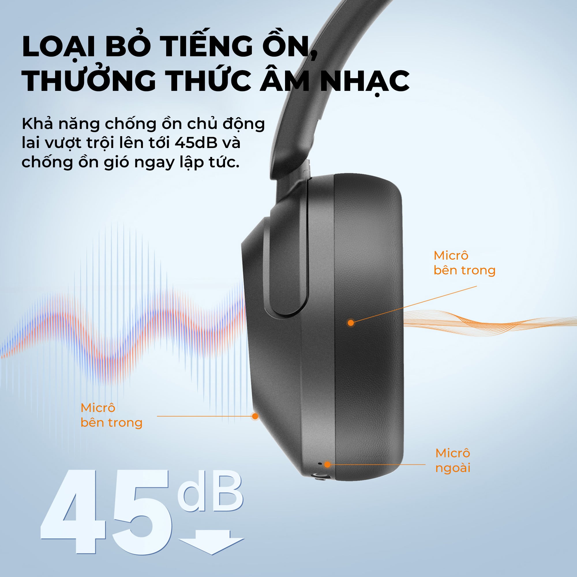 Tai nghe Bluetooth chụp tai Earfun Wave Pro -