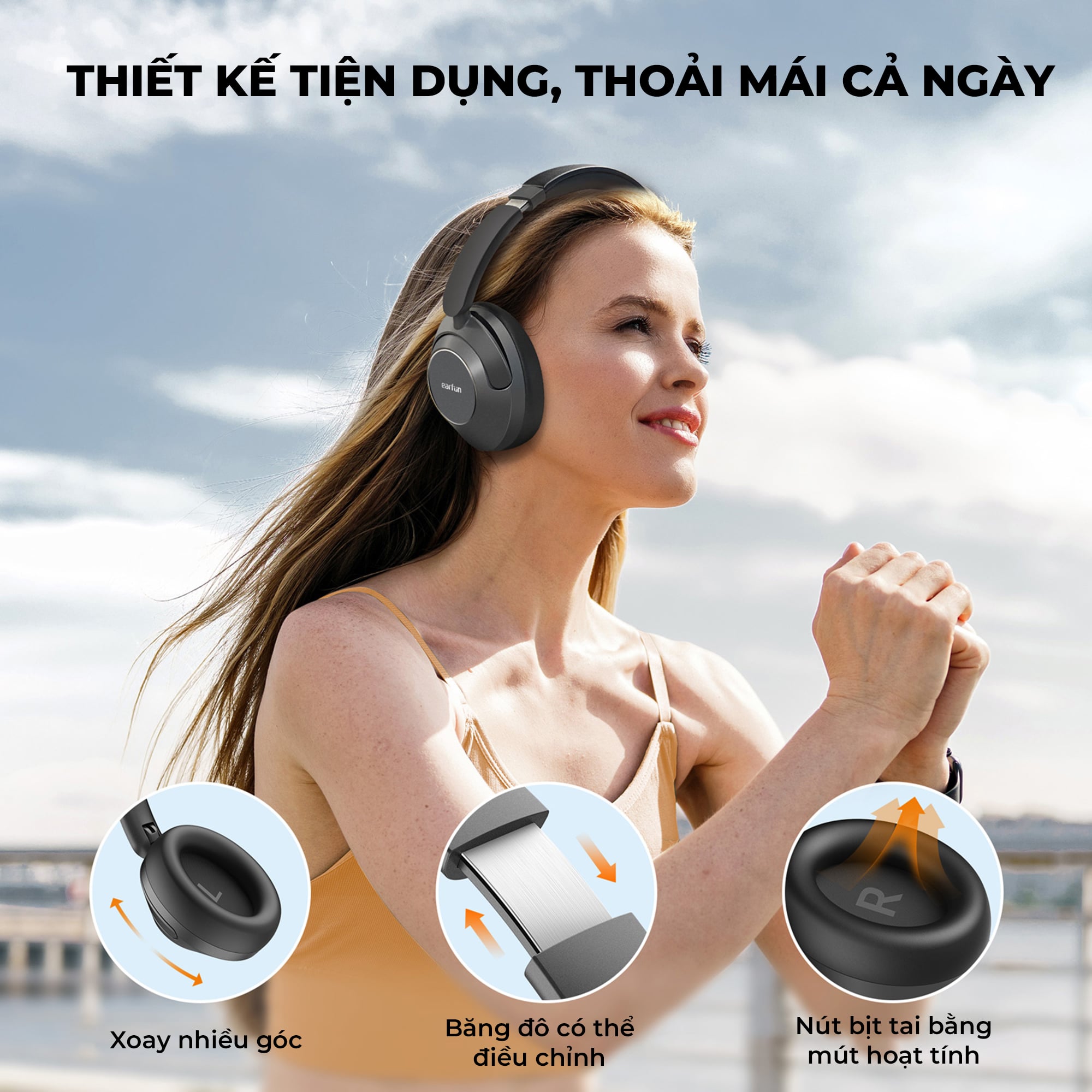 Tai nghe Bluetooth chụp tai Earfun Wave Pro -