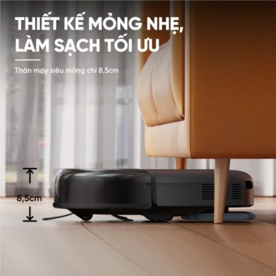 Robot Hút Bụi Lau Sàn Eufy C20 Omni - Khám phá ngay <strong>Robot hút bụi lau sàn eufy C20 Omni</strong>, giải pháp làm sạch toàn diện và tự động cho ngôi nhà của bạn. Với trạm sạc Omni "All-in-One", robot có thể tự động hút rác, giặt và sấy khô giẻ lau, giúp bạn hoàn toàn rảnh tay. Sản phẩm sở hữu lực hút mạnh mẽ 7.000Pa kết hợp công nghệ lau xoay Mop Master™ tốc độ cao, dễ dàng loại bỏ mọi bụi bẩn, lông thú và vết bẩn cứng đầu. Đặc biệt, <strong>eufy C20 Omni</strong> được trang bị công nghệ Pro-Detangle Comb™ tự động gỡ rối tóc thông minh và thiết kế siêu mỏng chỉ 8.5cm, làm sạch hiệu quả mọi ngóc ngách, kể cả gầm nội thất thấp. Đây là lựa chọn lý tưởng cho cuộc sống hiện đại và bận rộn.