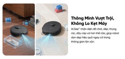 Robot hút bụi lau sàn eufy X10 Pro Omni - Nâng tầm trải nghiệm dọn dẹp nhà cửa với <strong>Robot hút bụi lau sàn eufy X10 Pro Omni</strong>, giải pháp làm sạch thông minh và toàn diện đến từ thương hiệu uy tín Eufy. Sản phẩm sở hữu lực hút mạnh mẽ 8.000 Pa, hệ thống lau xoay kép MopMaster™ 2.0 tạo áp lực 1kg và công nghệ AI.See™ nhận diện hơn 100 vật thể, giúp làm sạch sâu mọi ngóc ngách và né tránh chướng ngại vật một cách thông minh. Điểm nhấn của <strong>eufy X10 Pro Omni</strong> là trạm sạc Omni đa năng, tự động giặt giẻ, sấy khô bằng khí nóng, hút rác và châm nước, mang đến sự tiện lợi rảnh tay tuyệt đối. Đây là trợ thủ đắc lực cho mọi gia đình hiện đại, đặc biệt là nhà có nuôi thú cưng.