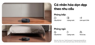 Robot hút bụi lau sàn eufy X10 Pro Omni - Nâng tầm trải nghiệm dọn dẹp nhà cửa với <strong>Robot hút bụi lau sàn eufy X10 Pro Omni</strong>, giải pháp làm sạch thông minh và toàn diện đến từ thương hiệu uy tín Eufy. Sản phẩm sở hữu lực hút mạnh mẽ 8.000 Pa, hệ thống lau xoay kép MopMaster™ 2.0 tạo áp lực 1kg và công nghệ AI.See™ nhận diện hơn 100 vật thể, giúp làm sạch sâu mọi ngóc ngách và né tránh chướng ngại vật một cách thông minh. Điểm nhấn của <strong>eufy X10 Pro Omni</strong> là trạm sạc Omni đa năng, tự động giặt giẻ, sấy khô bằng khí nóng, hút rác và châm nước, mang đến sự tiện lợi rảnh tay tuyệt đối. Đây là trợ thủ đắc lực cho mọi gia đình hiện đại, đặc biệt là nhà có nuôi thú cưng.
