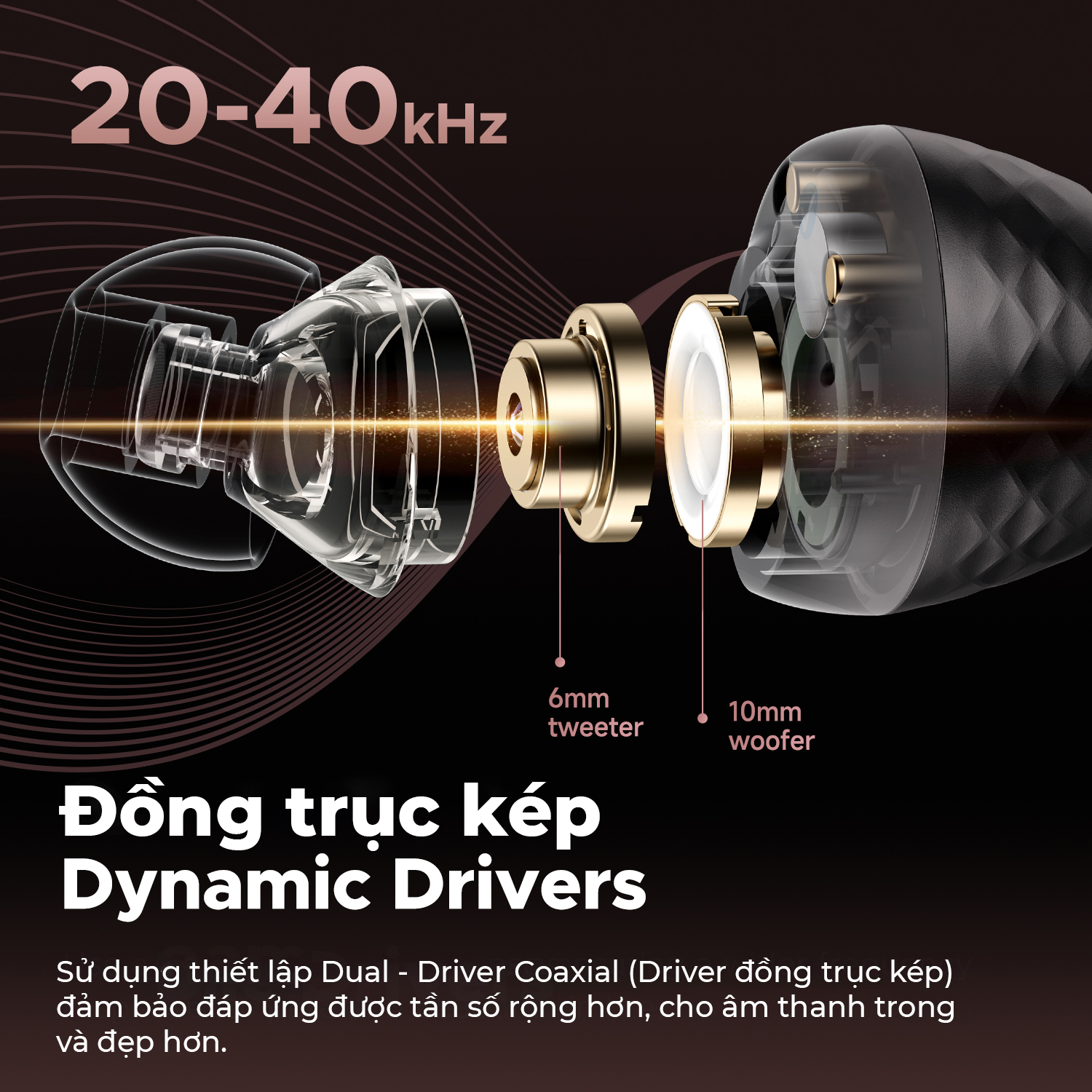 Tai nghe Bluetooth thể thao SoundPEATS Engine4, In-Ear, Coaxial Dual Driver, LDAC Hi-Res, Pin 43H, IPX4, Bluetooth 5.3, ENC Tai nghe Bluetooth thể thao SoundPEATS Engine4, In-Ear, Coaxial Dual Driver, LDAC Hi-Res, Pin 43H, IPX4, Bluetooth 5.3, ENC - Tai nghe <strong>SoundPEATS Engine4</strong> với công nghệ <strong>SoundPEATS Engine4</strong>, thiết kế in-ear, Coaxial Dual Driver (10mm+6mm), âm thanh Hi-Res LDAC. Pin 12.5H (tai nghe), 43H (với hộp sạc), sạc USB-C. IPX4 chống nước, 4 mic ENC, Bluetooth 5.3, độ trễ 70ms (Game Mode). App PeatsAudio tùy chỉnh EQ. Bảo hành 12 tháng, lý tưởng cho thể thao, nghe nhạc.