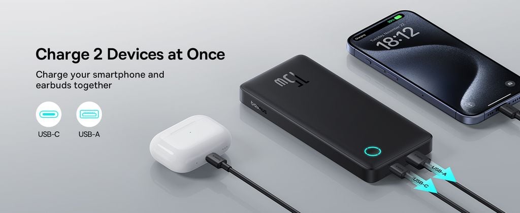 Sạc dự phòng hiệu Baseus Airpow Lite 10000mAh 15W -