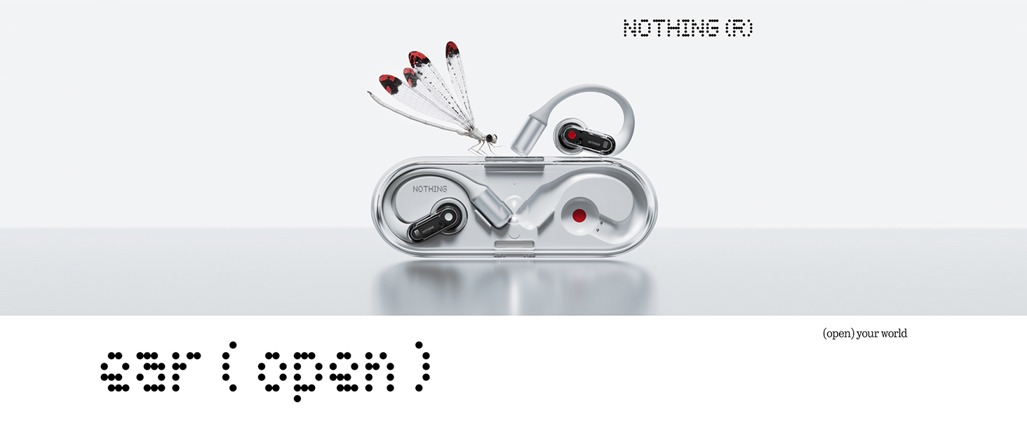 Tai nghe Bluetooth Nothing Ear (Open) B182, Thiết Kế Mở, Driver 14.2mm, Pin 30H, IP54 open earbuds