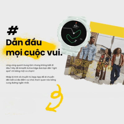 Đồng Hồ Thông Minh Amazfit Active Edge - Bền Bỉ Vượt Trội, Năng Động Không Giới Hạn Amazfit Active Edge