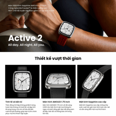 Đồng Hồ Thông Minh Amazfit Active2 Square Premium - Tinh Hoa Thiết Kế, Đỉnh Cao Công Nghệ Amazfit Active2 Square
