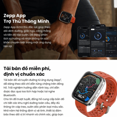 Đồng Hồ Thông Minh Amazfit Active2 Square Premium - Tinh Hoa Thiết Kế, Đỉnh Cao Công Nghệ Amazfit Active2 Square