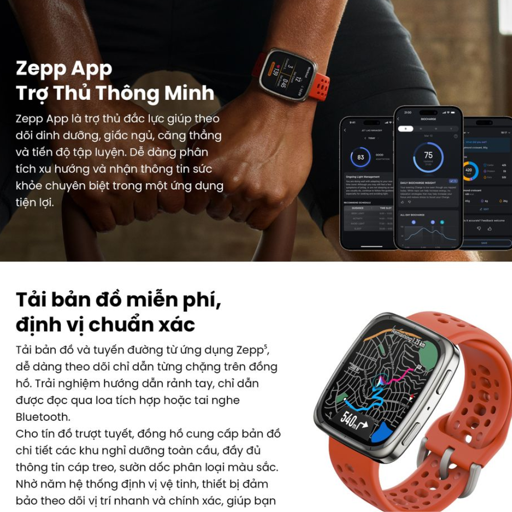 Đồng Hồ Thông Minh Amazfit Active2 Square Premium - Tinh Hoa Thiết Kế, Đỉnh Cao Công Nghệ Amazfit Active2 Square