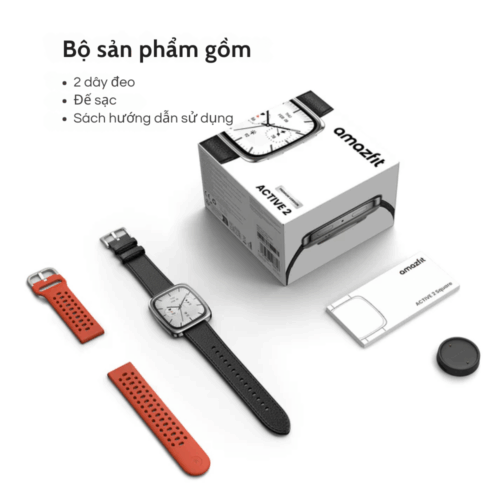 Đồng Hồ Thông Minh Amazfit Active2 Square Premium - Tinh Hoa Thiết Kế, Đỉnh Cao Công Nghệ - Hình ảnh 3
