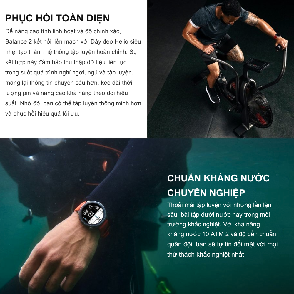Đồng Hồ Thông Minh Amazfit Balance 2 - Cân Bằng Toàn Diện Thân & Tâm, Nâng Tầm Sức Khỏe Amazfit Balance 2