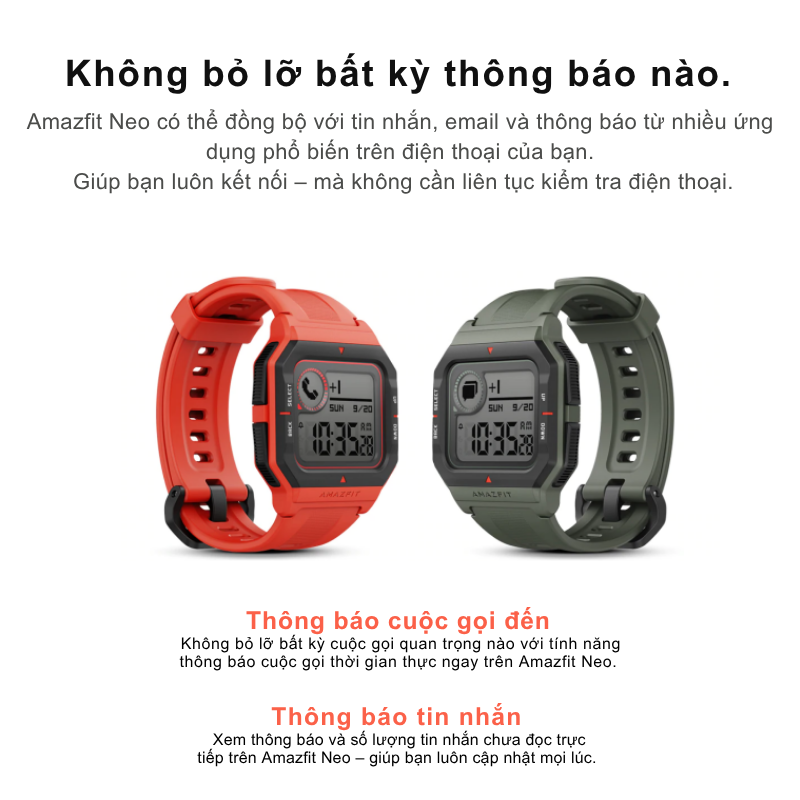 Đồng hồ thông minh Amazfit Neo - Vẻ đẹp retro, sức mạnh hiện đại, đồng hành cùng bạn sống khỏe Đồng hồ thông minh Amazfit Neo - Vẻ đẹp retro, sức mạnh hiện đại, đồng hành cùng bạn sống khỏe - Hình ảnh 5