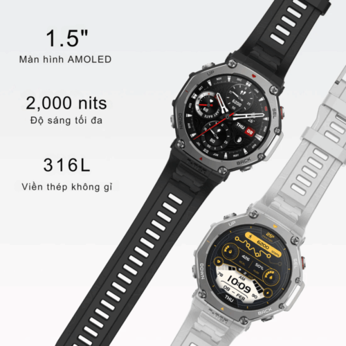 Đồng Hồ Thông Minh Amazfit T-REX 3 - Sức Mạnh Huyền Thoại, Chinh Phục Mọi Giới Hạn - Hình ảnh 3