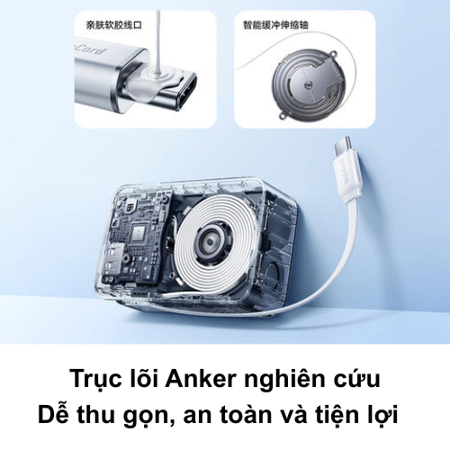 Sạc dự phòng Anker A1638 10000mAh Nhỏ Gọn, Có Dây Kéo 70cm, Hỗ Trợ PPS 2.0 PD, QC 45W Sạc dự phòng Anker A1638 10000mAh Nhỏ Gọn, Có Dây Kéo 70cm, Hỗ Trợ PPS 2.0 PD, QC 45W - Hình ảnh 4
