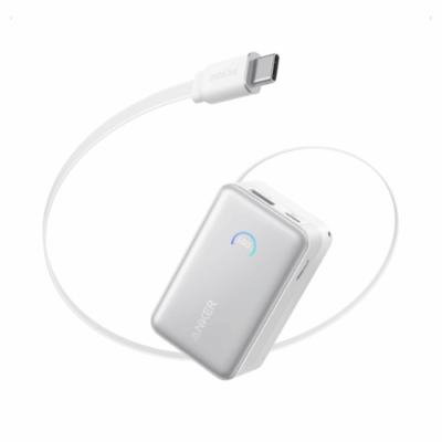 Sạc dự phòng Anker A1638 10000mAh Nhỏ Gọn, Có Dây Kéo 70cm, Hỗ Trợ PPS 2.0 PD, QC 45W