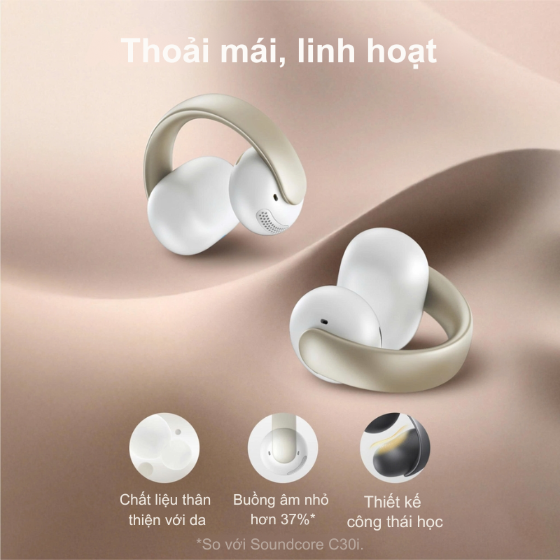 Tai Nghe Bluetooth Soundcore AeroClip Anker A3388 – Trải Nghiệm Âm Thanh Đỉnh Cao Cùng Thiết Kế Kẹp Độc Đáo Tai Nghe Bluetooth Soundcore AeroClip Anker A3388 – Trải Nghiệm Âm Thanh Đỉnh Cao Cùng Thiết Kế Kẹp Độc Đáo - Hình ảnh 9