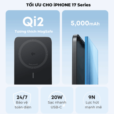 Sạc Dự Phòng Anker Nano 5000mAh A1665 Nhỏ Gọn, Sạc Nhanh, Tiện Lợi Mọi Lúc - Đừng để năng lượng điện thoại của bạn cạn kiệt! Sạc dự phòng Anker Nano 5000mAh A1665 là giải pháp nhỏ gọn, mạnh mẽ với dung lượng 5000mAh, sẵn sàng cung cấp năng lượng tức thì cho các thiết bị di động của bạn. Với thiết kế siêu nhỏ nhắn, tích hợp sẵn cổng USB-C tiện lợi, Anker Nano 5000mAh A1665 dễ dàng nằm gọn trong túi áo, balo, giúp bạn luôn kết nối mọi lúc mọi nơi. Công nghệ sạc nhanh PowerIQ 3.0 với công suất lên đến 30W đảm bảo tốc độ tối ưu, tương thích rộng rãi. Đây là người bạn đồng hành lý tưởng cho cuộc sống hiện đại, năng động.