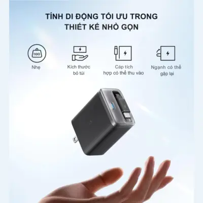 Bộ sạc Anker USB-C 35W - A2658: Sạc Nhanh Đa Năng Cho Mọi Thiết Bị USB-C Của Bạn - Trải nghiệm sạc nhanh và hiệu quả với <strong>Bộ sạc Anker USB-C 35W - A2658</strong>. Bộ sạc nhỏ gọn này cung cấp công suất 35W mạnh mẽ qua hai cổng USB-C, cho phép bạn sạc đồng thời hai thiết bị như điện thoại, máy tính bảng hoặc thậm chí một số mẫu laptop mỏng nhẹ. Tích hợp công nghệ PowerIQ 3.0 (hoặc thế hệ mới nhất) của Anker, <strong>Anker USB-C A2658</strong> đảm bảo tốc độ sạc tối ưu và an toàn tuyệt đối. Thiết kế gập gọn, dễ mang theo cùng khả năng tương thích rộng rãi biến <strong>Bộ sạc Anker USB-C 35W - A2658</strong> thành phụ kiện không thể thiếu cho mọi hành trình và nhu cầu sử dụng hàng ngày của bạn.