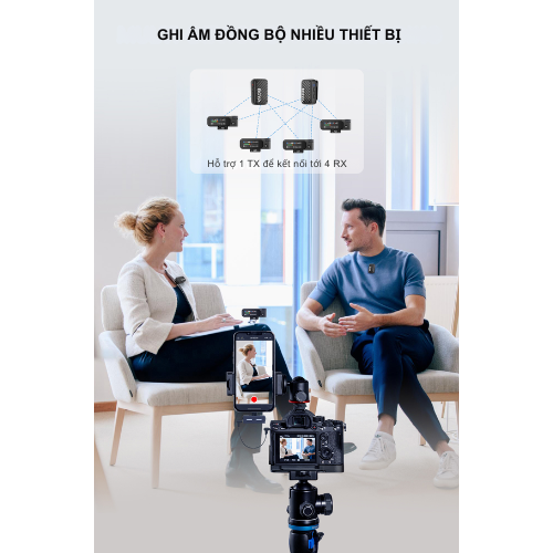 Mic không dây BOYAMIC 2-01 Hệ Thống Micro Kép Đa Năng Mic không dây BOYAMIC 2-01 Hệ Thống Micro Kép Đa Năng - Hình ảnh 8