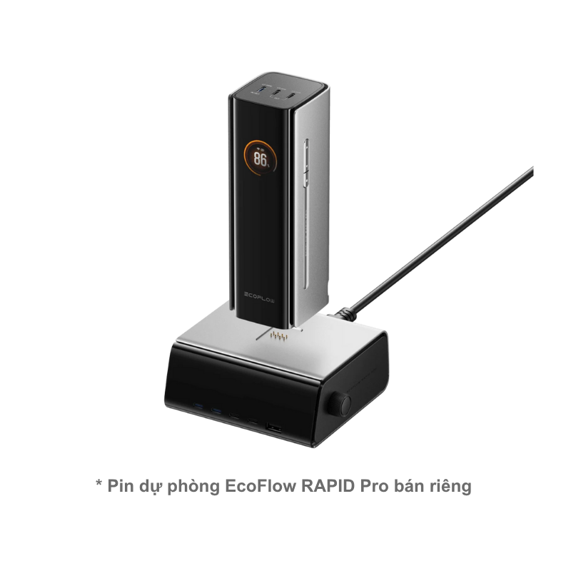 Bộ Sạc Để Bàn EcoFlow RAPID Pro (320W, 5 Cổng, GaN) - Sạc Nhanh Đa Thiết Bị, Mạnh Mẽ, Tiết Kiệm Không Gian Bộ Sạc Để Bàn EcoFlow RAPID Pro (320W, 5 Cổng, GaN) - Sạc Nhanh Đa Thiết Bị, Mạnh Mẽ, Tiết Kiệm Không Gian - Hình ảnh 2