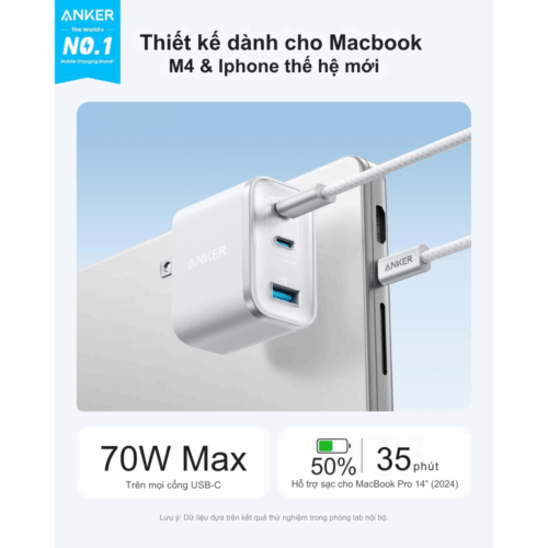 Củ Sạc Nhanh Anker Nano 70W PD A121A - Hình ảnh 2
