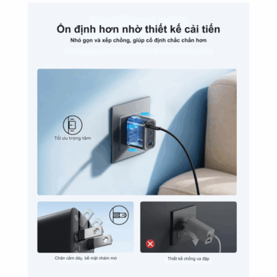 Củ Sạc Nhanh Anker Nano 70W PD A121A - Giới thiệu <strong>Anker Nano</strong> A121A – củ sạc nhanh 20W nhỏ gọn nhất từ Anker, mang đến tốc độ sạc vượt trội cho iPhone, iPad, Macbook và các thiết bị USB-C tương thích. Với kích thước siêu nhỏ, bạn có thể dễ dàng mang theo <strong>Anker Nano</strong> mọi lúc mọi nơi mà không chiếm diện tích. Công nghệ Power Delivery (PD) đảm bảo sạc đầy 50% pin iPhone 12/13/14 chỉ trong 30 phút, nhanh hơn gấp 3 lần củ sạc thông thường. An toàn tuyệt đối với công nghệ MultiProtect độc quyền. Nâng cấp trải nghiệm sạc của bạn ngay hôm nay với <strong>Anker Nano.</strong>