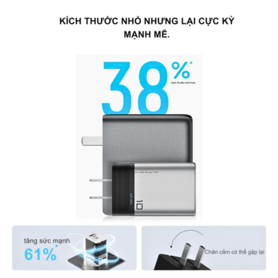 Bộ Sạc Cuktech 10 mini 120W AD1203P Siêu Nhanh, Đa Năng Cho Mọi Thiết Bị - Bộ sạc Cuktech 10 mini 120W AD1203P là giải pháp sạc nhanh tối ưu, gói gọn sức mạnh 120W trong một thiết kế nhỏ gọn, tiện lợi. Với khả năng tương thích rộng rãi, bộ sạc này dễ dàng cấp nguồn cho laptop, điện thoại, máy tính bảng và nhiều thiết bị khác. Công nghệ sạc tiên tiến đảm bảo tốc độ vượt trội mà vẫn an toàn tuyệt đối. Đừng bỏ lỡ cơ hội sở hữu Cuktech 10 mini 120W AD1203P để trải nghiệm sự tiện lợi và hiệu quả sạc đỉnh cao, mọi lúc mọi nơi. Đây là lựa chọn lý tưởng cho những ai tìm kiếm sự nhỏ gọn và mạnh mẽ.