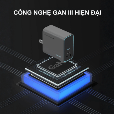 Củ Sạc Nhanh Cuktech AD653C 65W GaN: Sạc Siêu Tốc Cho Mọi Thiết Bị Của Bạn Củ Sạc Nhanh Cuktech AD653C 65W GaN: Sạc Siêu Tốc Cho Mọi Thiết Bị Của Bạn - <strong>Cuktech AD653C</strong> là củ sạc nhanh 65W trang bị công nghệ GaN tiên tiến, mang đến khả năng sạc siêu tốc và hiệu quả cho laptop, điện thoại thông minh, máy tính bảng và nhiều thiết bị khác. Với thiết kế nhỏ gọn, bền bỉ và nhiều tính năng bảo vệ, <strong>Cuktech AD653C</strong> là giải pháp sạc lý tưởng cho mọi nhu cầu. Tận hưởng tốc độ sạc vượt trội và an toàn tuyệt đối, giúp bạn tiết kiệm thời gian và luôn sẵn sàng cho mọi công việc. Đừng bỏ lỡ trải nghiệm sạc nhanh đỉnh cao với <strong>Cuktech AD653C</strong>!