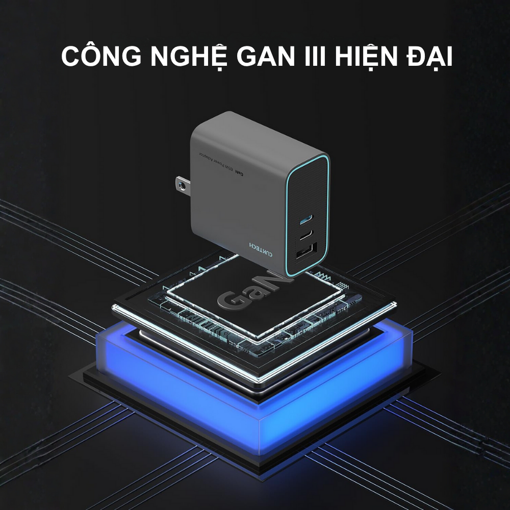 Củ Sạc Nhanh Cuktech AD653C 65W GaN: Sạc Siêu Tốc Cho Mọi Thiết Bị Của Bạn Củ Sạc Nhanh Cuktech AD653C 65W GaN: Sạc Siêu Tốc Cho Mọi Thiết Bị Của Bạn - Hình ảnh 3