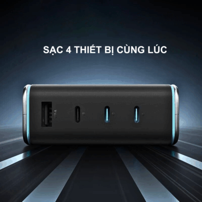 Bộ Sạc Cuktech GaN Charger 4 Ports 140W (AD1404U) Sạc Đa Năng, Siêu Mạnh Cho Mọi Thiết Bị - Nâng tầm trải nghiệm sạc của bạn với Bộ sạc Cuktech GaN Charger 4 Ports 140W (AD1404U), trung tâm năng lượng mạnh mẽ và đa năng. Với công suất tối đa 140W và 4 cổng sạc (USB-C & USB-A), bạn có thể dễ dàng cấp nguồn cho laptop, điện thoại, máy tính bảng và nhiều thiết bị khác cùng lúc. Công nghệ GaN tiên tiến giúp bộ sạc nhỏ gọn, hoạt động hiệu quả và an toàn tuyệt đối. Hãy sở hữu ngay Cuktech GaN Charger 4 Ports 140W (AD1404U) để trải nghiệm sự tiện lợi, tốc độ và hiệu quả sạc đỉnh cao, mọi lúc mọi nơi. Đây là giải pháp sạc tối ưu cho người dùng hiện đại.