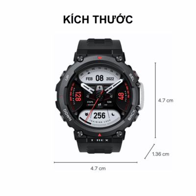 Đồng Hồ Thông Minh Amazfit T-Rex 2: Chống Nước 10 ATM, Pin 24 Ngày & GPS Băng Tần Kép Chuyên Nghiệp Đồng Hồ Thông Minh Amazfit T-Rex 2 Chống Nước 10 ATM, Pin 24 Ngày & GPS Băng Tần Kép Chuyên Nghiệp