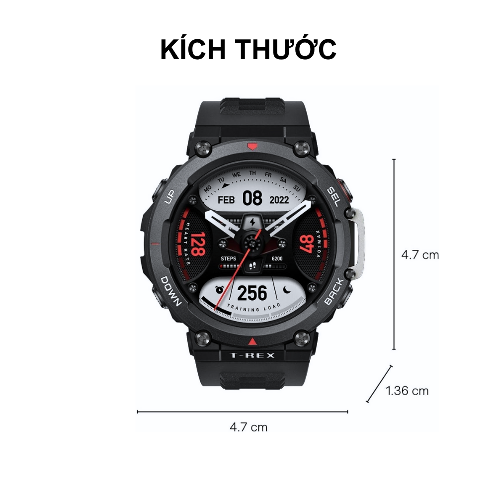 Đồng Hồ Thông Minh Amazfit T-Rex 2: Chống Nước 10 ATM, Pin 24 Ngày & GPS Băng Tần Kép Chuyên Nghiệp Đồng Hồ Thông Minh Amazfit T-Rex 2 Chống Nước 10 ATM, Pin 24 Ngày & GPS Băng Tần Kép Chuyên Nghiệp