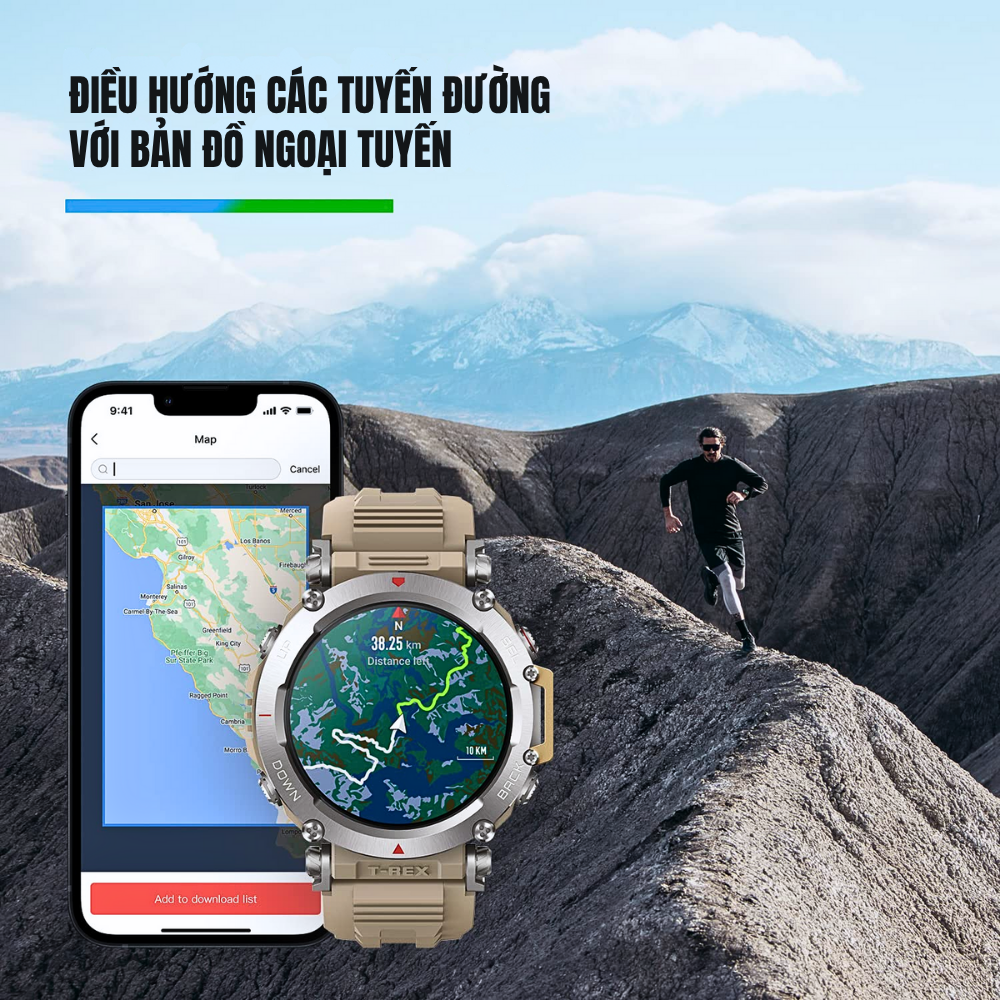 Đồng Hồ Thông Minh Amazfit T-Rex Ultra: Vỏ Thép Không Gỉ, Lặn Biển 30M, GPS Băng Tần Kép & Màn Hình AMOLED Siêu Sáng Đồng Hồ Thông Minh Amazfit T-Rex Ultra: Vỏ Thép Không Gỉ, Lặn Biển 30M, GPS Băng Tần Kép & Màn Hình AMOLED Siêu Sáng
