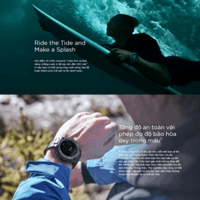 Đồng hồ thông minh Amazfit T-Rex Pro Chính Hãng - Chống Nước 10ATM, Độ Bền Chuẩn Quân Đội, Theo Dõi Sức Khỏe Toàn Diện Đồng hồ thông minh Amazfit T-Rex Pro Chính Hãng - Chống Nước 10ATM, Độ Bền Chuẩn Quân Đội, Theo Dõi Sức Khỏe Toàn Diện