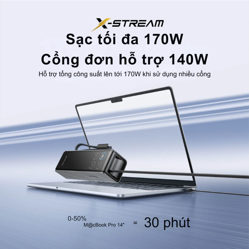 Pin Dự Phòng EcoFlow RAPID (25000mAh, 170W) - Sạc Nhanh, Kép USB-C, Nhỏ Gọn, Mạnh Mẽ Pin Dự Phòng EcoFlow RAPID (25000mAh, 170W) - Sạc Nhanh, Kép USB-C, Nhỏ Gọn, Mạnh Mẽ - Hình ảnh 2