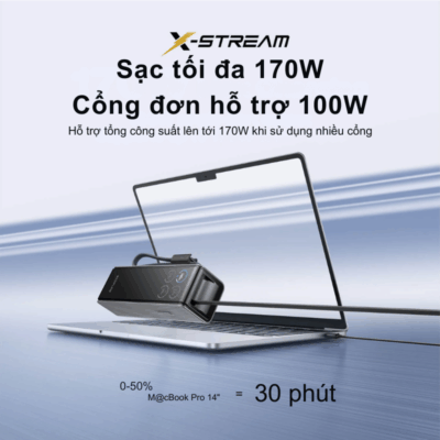 EcoFlow RAPID (170W, Cáp Built-In 100W) - Trạm Sạc Di Động Nhỏ Gọn, Sạc Nhanh, Tiện Lợi Tối Đa EcoFlow RAPID (170W, Cáp Built-In 100W) - Trạm Sạc Di Động Nhỏ Gọn, Sạc Nhanh, Tiện Lợi Tối Đa - <strong>EcoFlow RAPID</strong> mang đến sự kết hợp hoàn hảo giữa dung lượng lớn và thiết kế siêu nhỏ gọn, là giải pháp sạc di động lý tưởng cho cuộc sống hiện đại. Với công suất 170W và cáp tích hợp 100W tiện lợi, chiếc <strong>EcoFlow RAPID</strong> này loại bỏ mọi rắc rối về dây cáp. Nạp năng lượng nhanh chóng cho laptop, điện thoại và các thiết bị khác, dù bạn đang ở văn phòng, trên đường hay phiêu lưu ngoài trời. An toàn, hiệu quả và cực kỳ tiện dụng, <strong>EcoFlow RAPID</strong> là người bạn đồng hành không thể thiếu. Trải nghiệm sự khác biệt với <strong>EcoFlow RAPID</strong> ngay hôm nay!