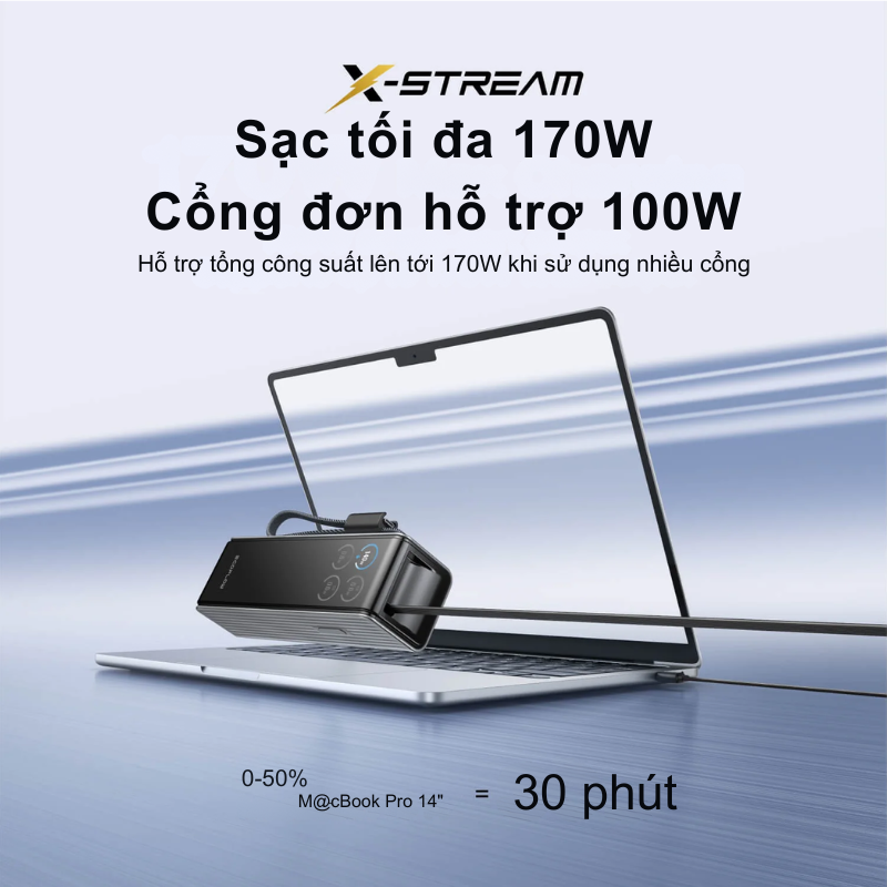 EcoFlow RAPID (170W, Cáp Built-In 100W) - Trạm Sạc Di Động Nhỏ Gọn, Sạc Nhanh, Tiện Lợi Tối Đa EcoFlow RAPID (170W, Cáp Built-In 100W) - Trạm Sạc Di Động Nhỏ Gọn, Sạc Nhanh, Tiện Lợi Tối Đa - Hình ảnh 3