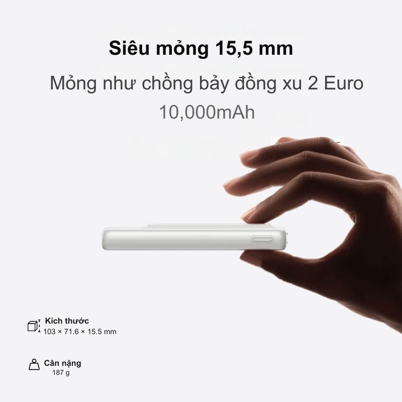 EcoFlow RAPID Mag Power Bank Ultra-Slim - Sạc Dự Phòng Di Động Mỏng Nhẹ, Sạc Nhanh Tiện Lợi EcoFlow RAPID Mag Power Bank Ultra-Slim - Sạc Dự Phòng Di Động Mỏng Nhẹ, Sạc Nhanh Tiện Lợi - Hình ảnh 3