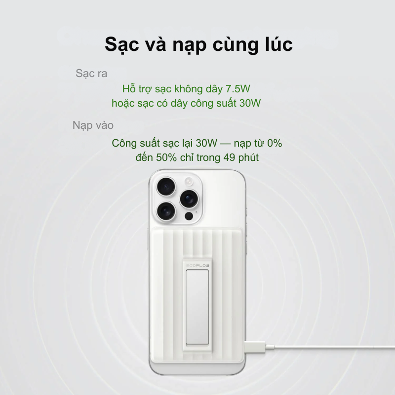 EcoFlow RAPID Mag Power Bank Ultra-Slim - Sạc Dự Phòng Di Động Mỏng Nhẹ, Sạc Nhanh Tiện Lợi EcoFlow RAPID Mag Power Bank Ultra-Slim - Sạc Dự Phòng Di Động Mỏng Nhẹ, Sạc Nhanh Tiện Lợi - Hình ảnh 8